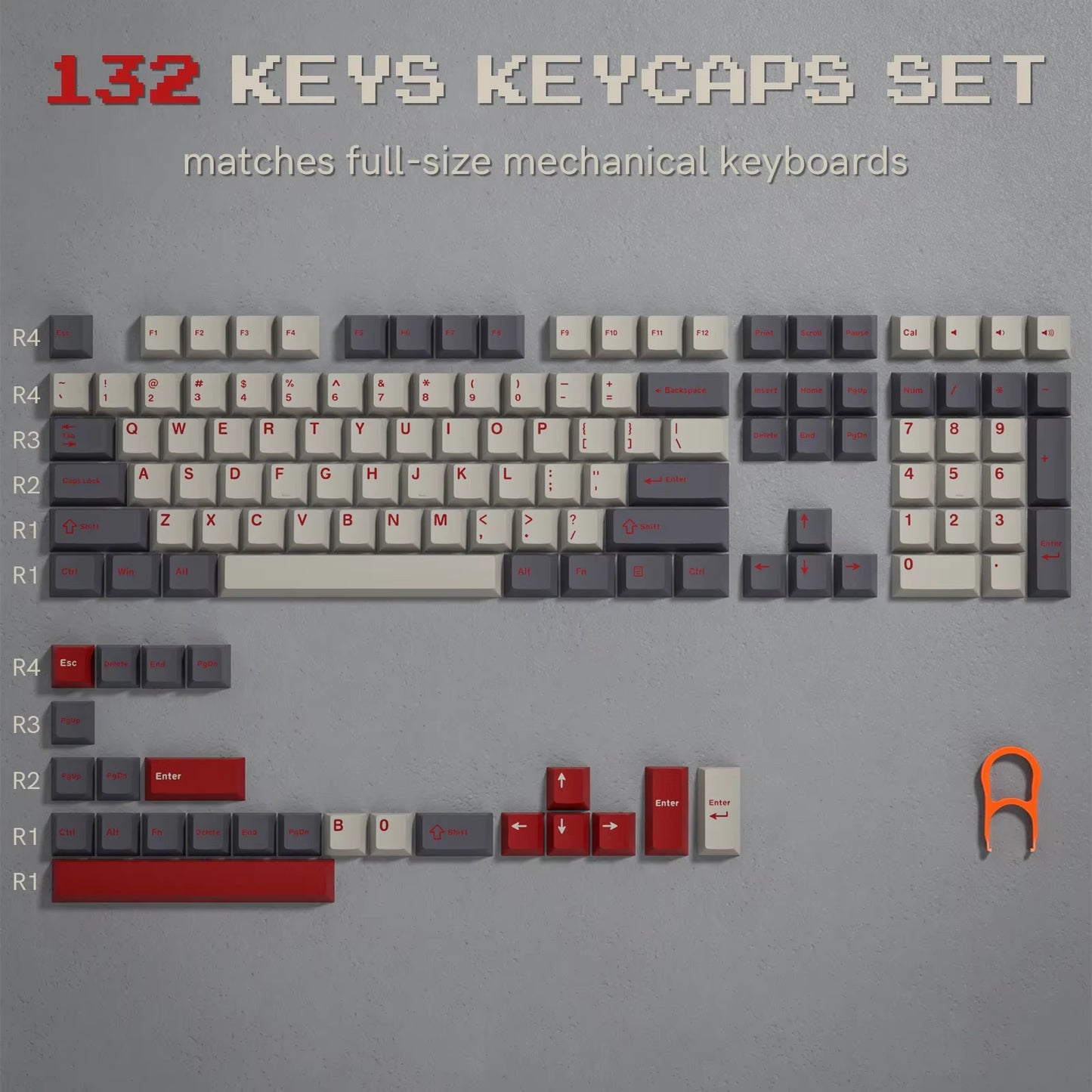 168 Keys Double Shot PBT Keycap Custom WOB Keycap Cherry Profile Keyboard Keycaps for Cherry Gateron MX Switches Gaming Keyboard