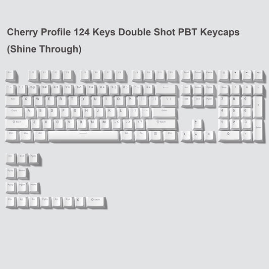 168 Keys Double Shot PBT Keycap Custom WOB Keycap Cherry Profile Keyboard Keycaps for Cherry Gateron MX Switches Gaming Keyboard