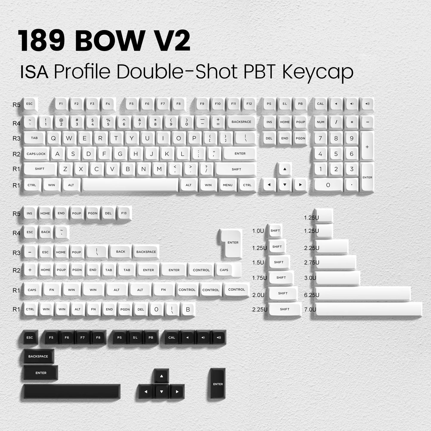 168 Keys Double Shot PBT Keycap Custom WOB Keycap Cherry Profile Keyboard Keycaps for Cherry Gateron MX Switches Gaming Keyboard