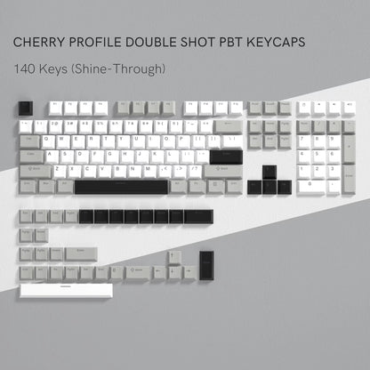 168 Keys Double Shot PBT Keycap Custom WOB Keycap Cherry Profile Keyboard Keycaps for Cherry Gateron MX Switches Gaming Keyboard