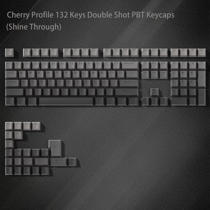 168 Keys Double Shot PBT Keycap Custom WOB Keycap Cherry Profile Keyboard Keycaps for Cherry Gateron MX Switches Gaming Keyboard