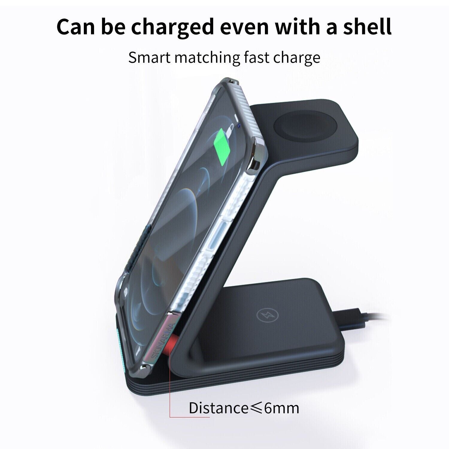 3 in 1 Wireless Charger Charging Dock Stand for Iphone X 11 12 13 14 15 Pro Max