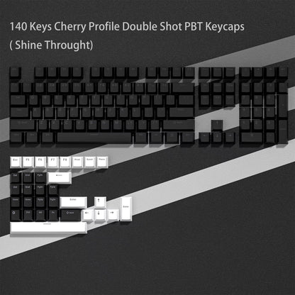 168 Keys Double Shot PBT Keycap Custom WOB Keycap Cherry Profile Keyboard Keycaps for Cherry Gateron MX Switches Gaming Keyboard