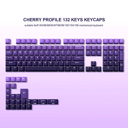 168 Keys Double Shot PBT Keycap Custom WOB Keycap Cherry Profile Keyboard Keycaps for Cherry Gateron MX Switches Gaming Keyboard